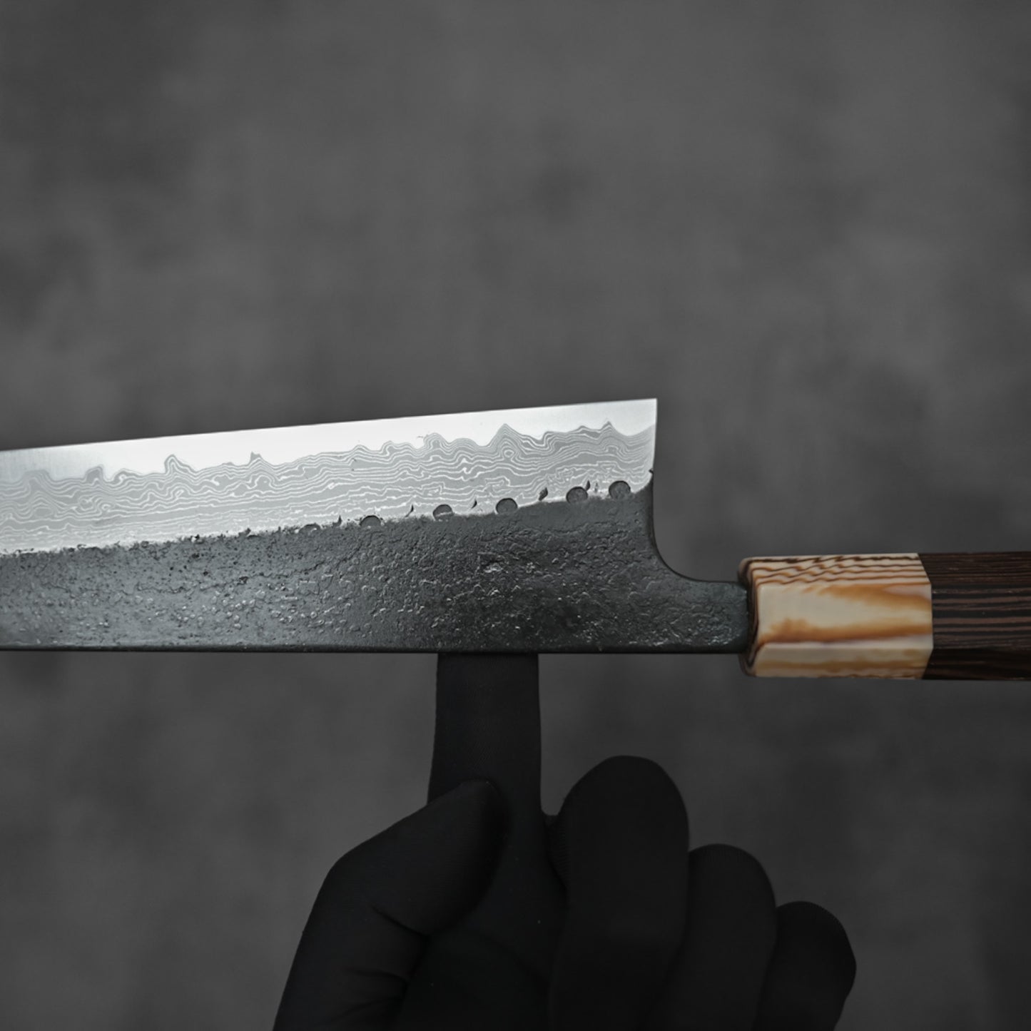 Hatsukokoro Shinkiro (unstamped) kurouchi damascus AS gyuto 240mm