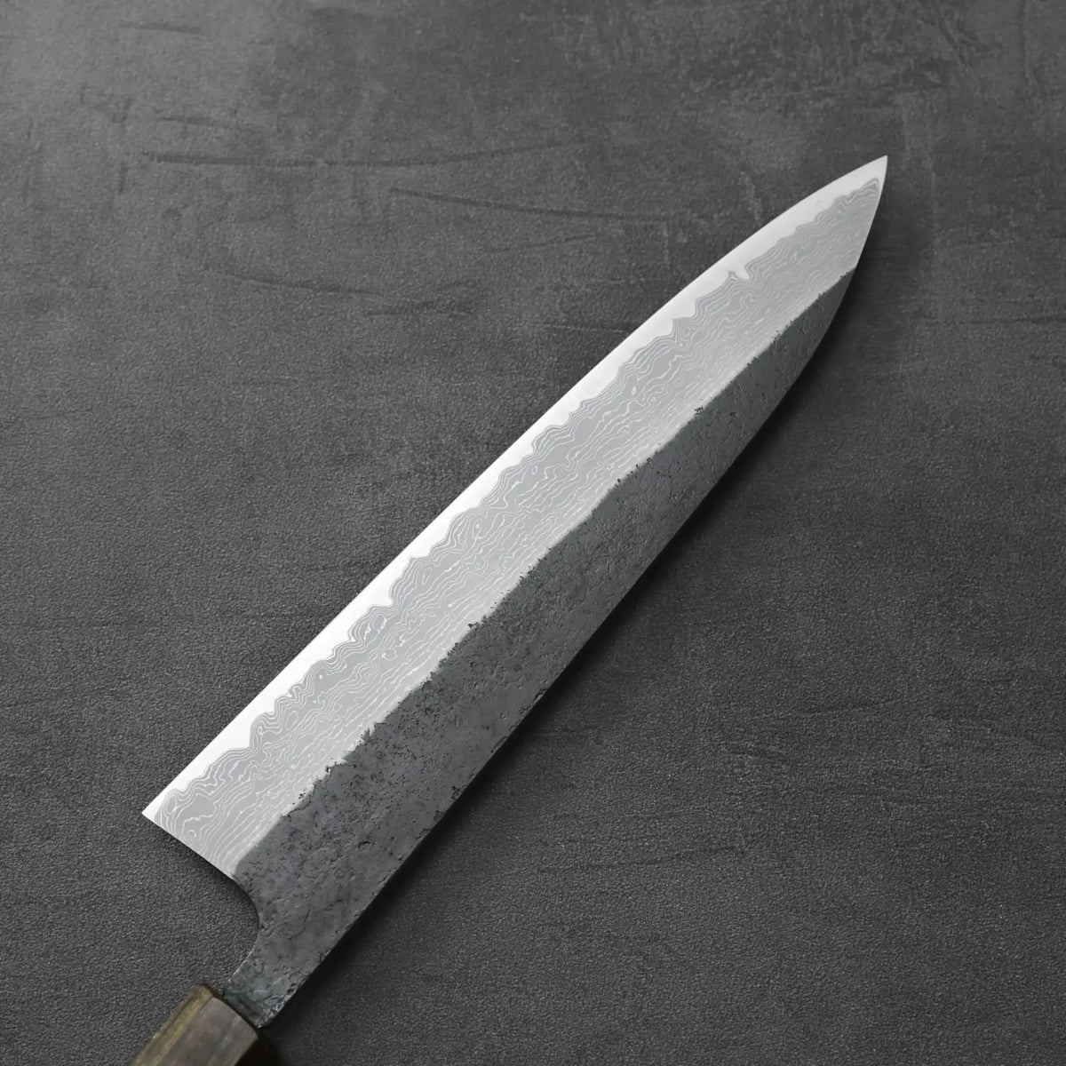 Hatsukokoro Shinkiro (unstamped) kurouchi damascus AS gyuto 210mm