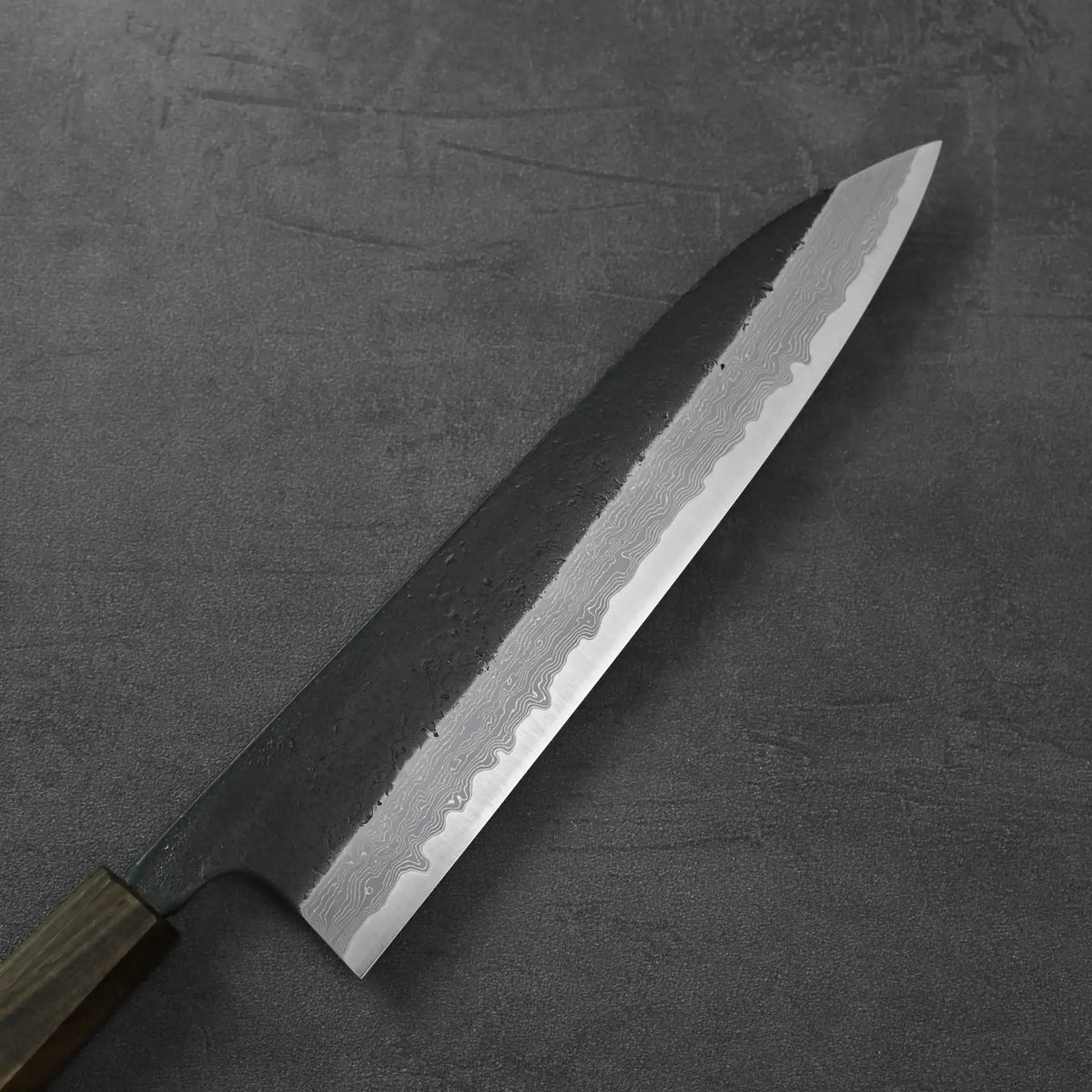 Hatsukokoro Shinkiro (unstamped) kurouchi damascus AS gyuto 210mm