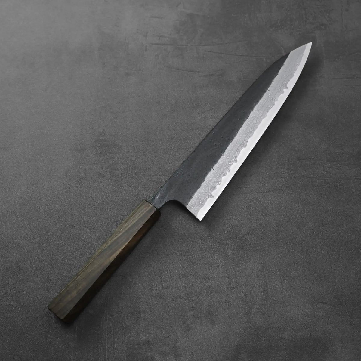 Hatsukokoro Shinkiro (unstamped) kurouchi damascus AS gyuto 210mm