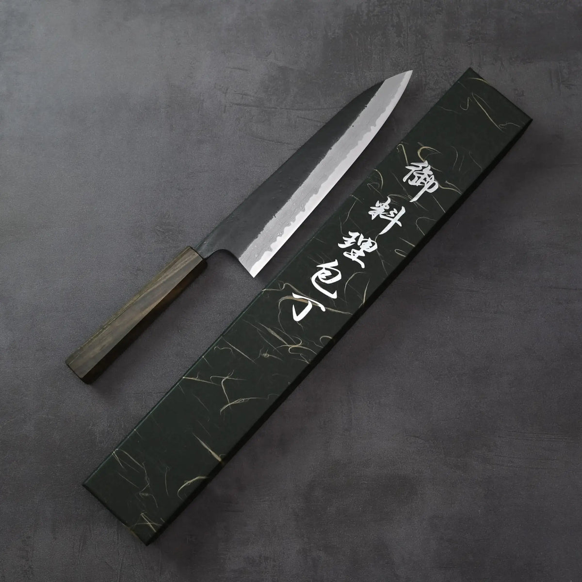 Hatsukokoro Shinkiro (unstamped) kurouchi damascus AS gyuto 210mm