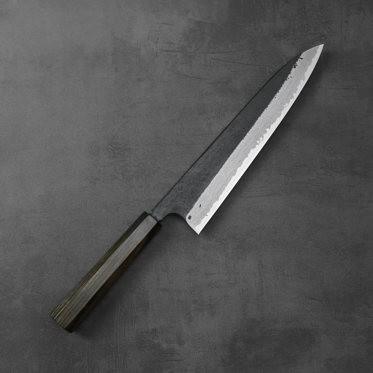 Hatsukokoro Shinkiro (unstamped) kurouchi damascus AS gyuto 240mm