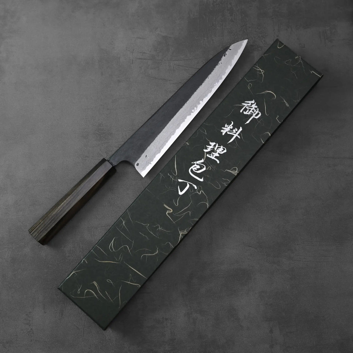 Hatsukokoro Shinkiro (unstamped) kurouchi damascus AS gyuto 240mm