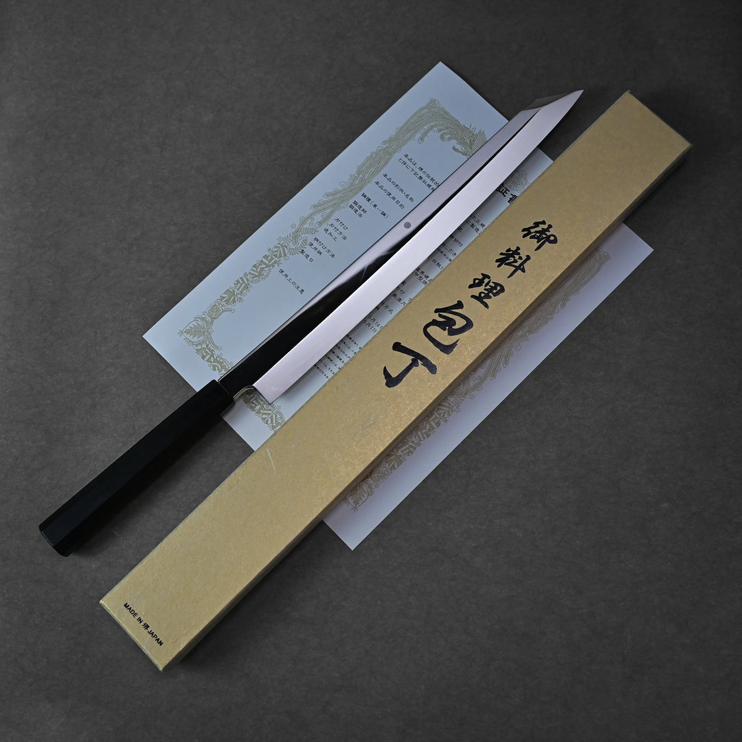 Yoshikazu Ikeda shirogami#1 honyaki kiritsuke yanagiba 330mm