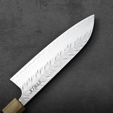 Yoshimi Kato tsuchime STRIX santoku 170mm – Zahocho Knives Tokyo