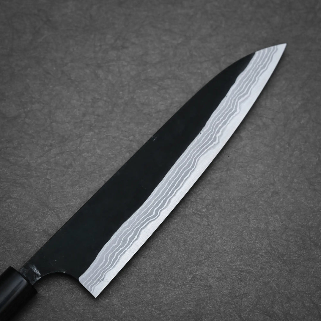 Anryu kurouchi damascus shirogami#2 gyuto 210mm – Zahocho Knives Tokyo