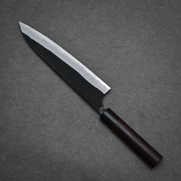 Anryu kurouchi damascus shirogami#2 gyuto 210mm – Zahocho Knives Tokyo