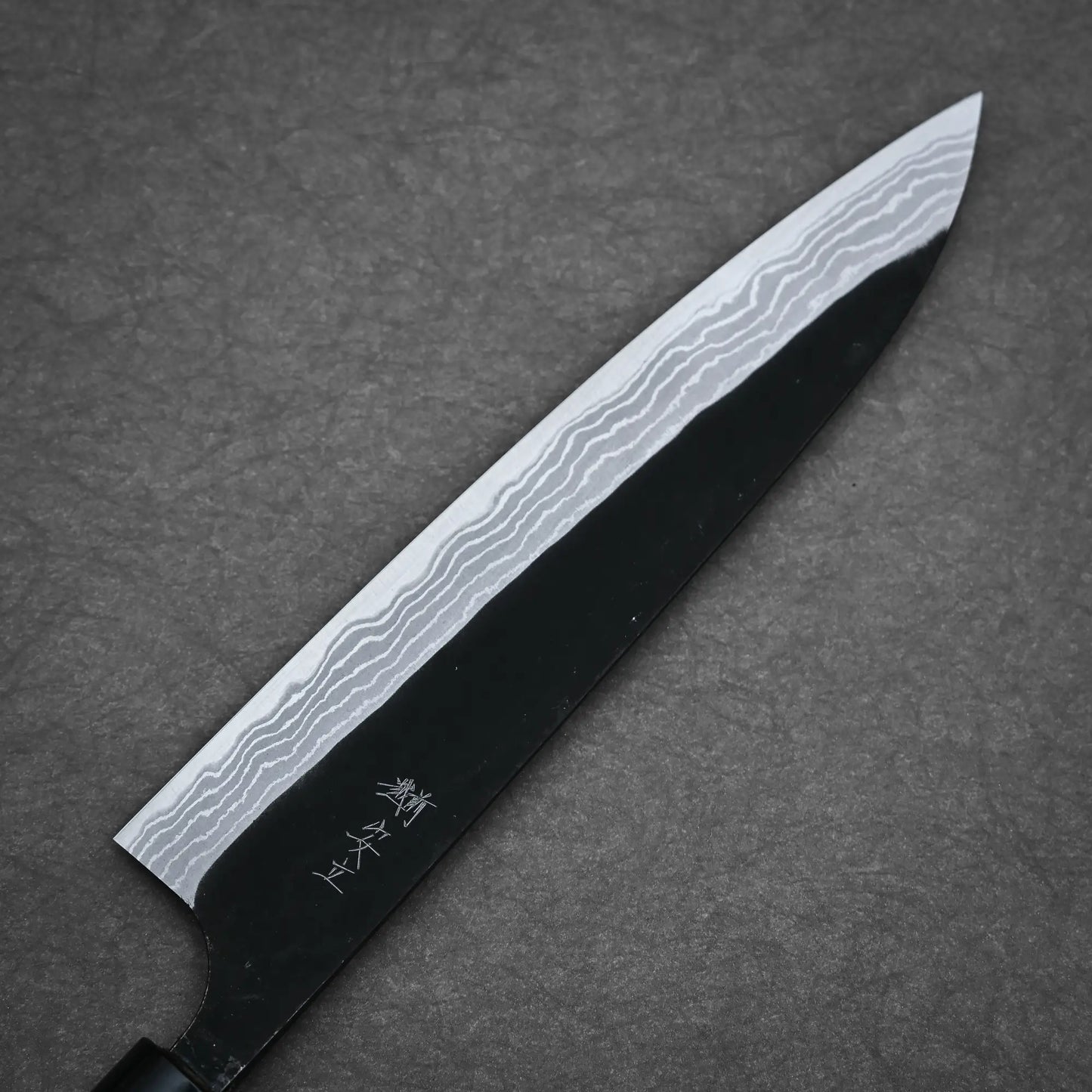 Anryu kurouchi damascus shirogami#2 gyuto 210mm