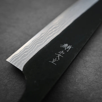 Anryu kurouchi damascus shirogami#2 gyuto 210mm – Zahocho Knives Tokyo