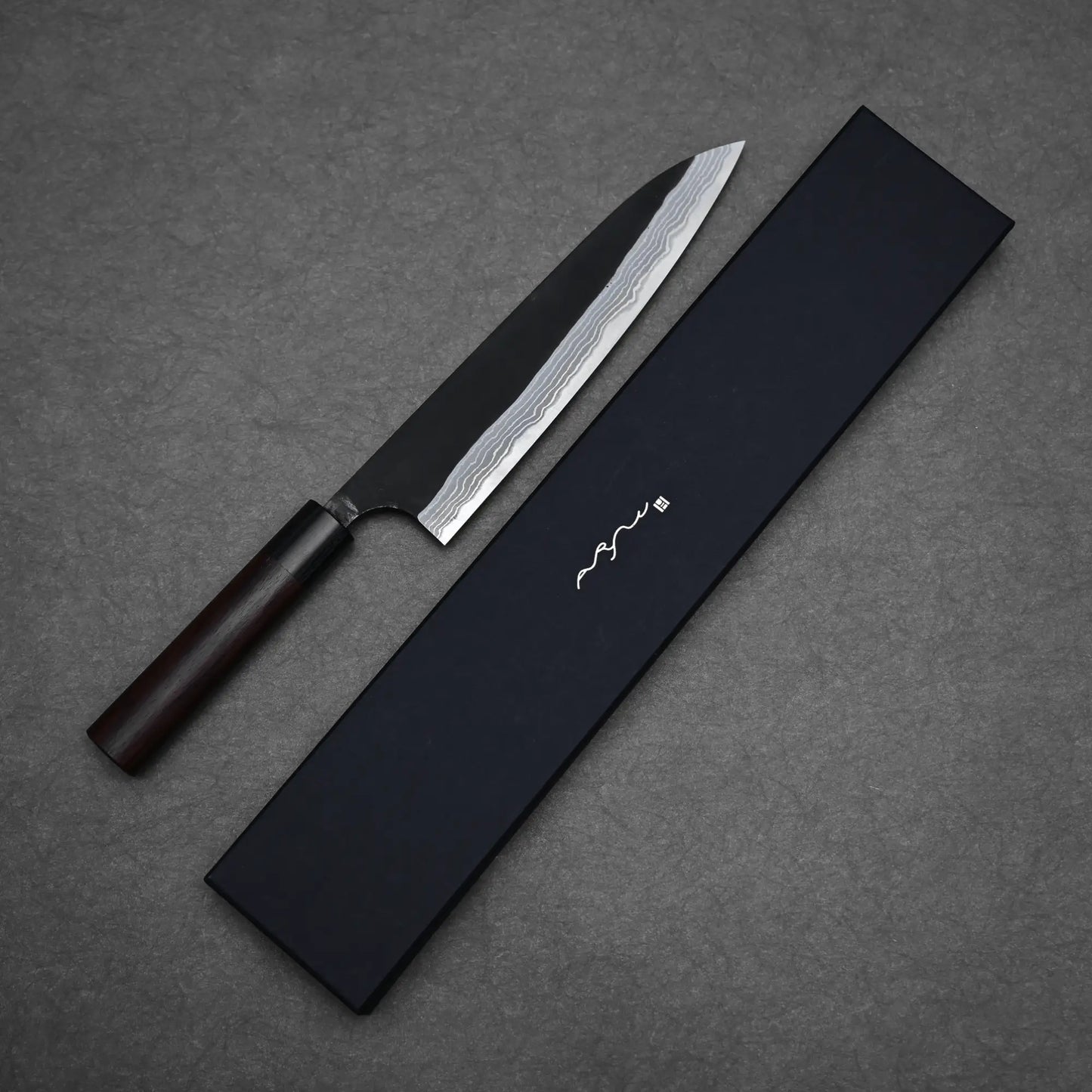 Anryu kurouchi damascus shirogami#2 gyuto 210mm