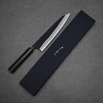 Anryu kurouchi damascus shirogami#2 gyuto 210mm – Zahocho Knives Tokyo