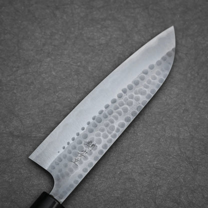 170mm Anryu knife tsuchime aogami#2 santoku left side view