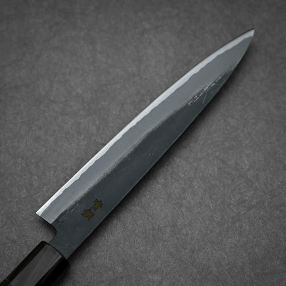 150mm Hatsukokoro Aosagi kurouchi aogami#2 petty knife showing left side view