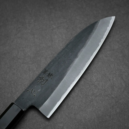 180mm Hatsukokoro Aosagi kurouchi aogami#2 santoku knife right side view