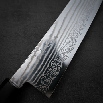 Hatsukokoro ATS34 damascus gyuto 240mm – Zahocho Knives Tokyo