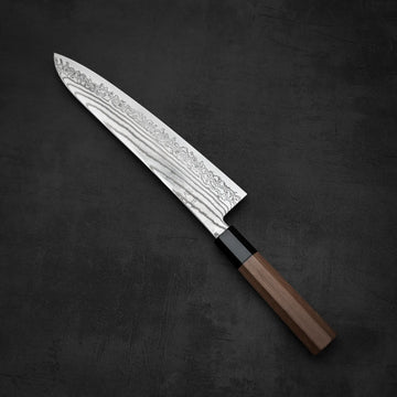Hatsukokoro ATS34 damascus gyuto 240mm – Zahocho Knives Tokyo