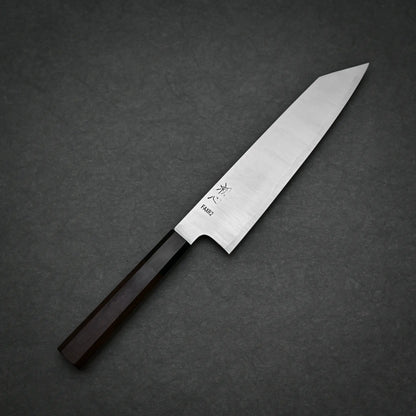 210mm Hatsukokoro FAXR2 kirituske gyuto knife showing full profile view