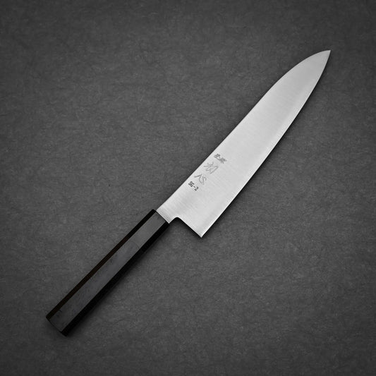 210mm Hatsukokoro Hayabusa SG2 gyuto knife showing full profile view