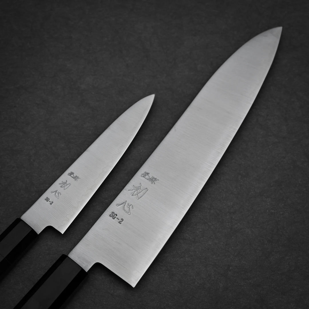 Hatsukokoro Hayabusa SG2 gyuto and petty knife set – Zahocho