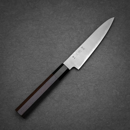 120mm Hatsukokoro Hayabusa SG2 petty knife showing full profile view