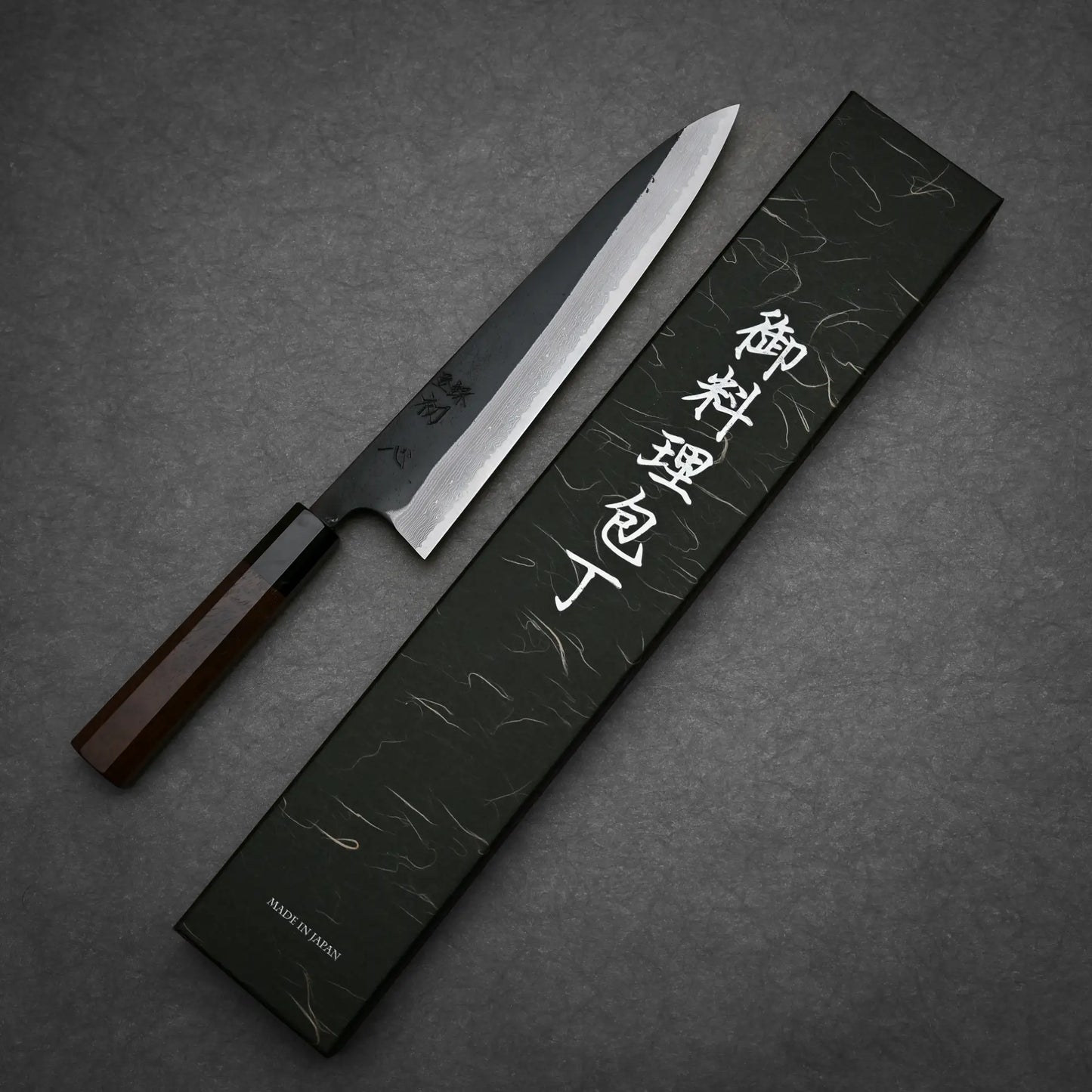 Hatsukokoro Shinkiro kurouchi damascus AS gyuto 240mm