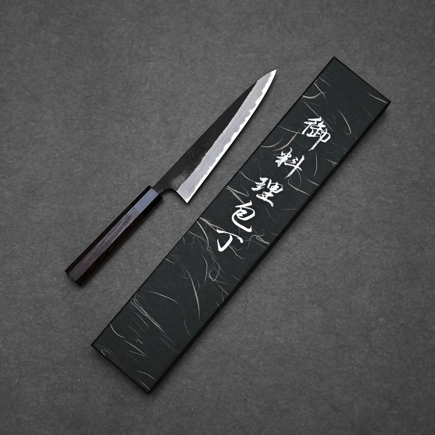 Hatsukokoro Shinkiro kurouchi damascus AS petty knife 150mm