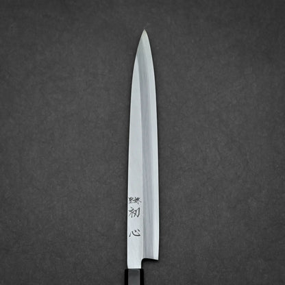 270mm Hatsukokoro Shirasagi ginsan yanagiba knife primary side view