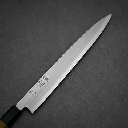 270mm Hatsukokoro Shirasagi ginsan yanagiba right side view