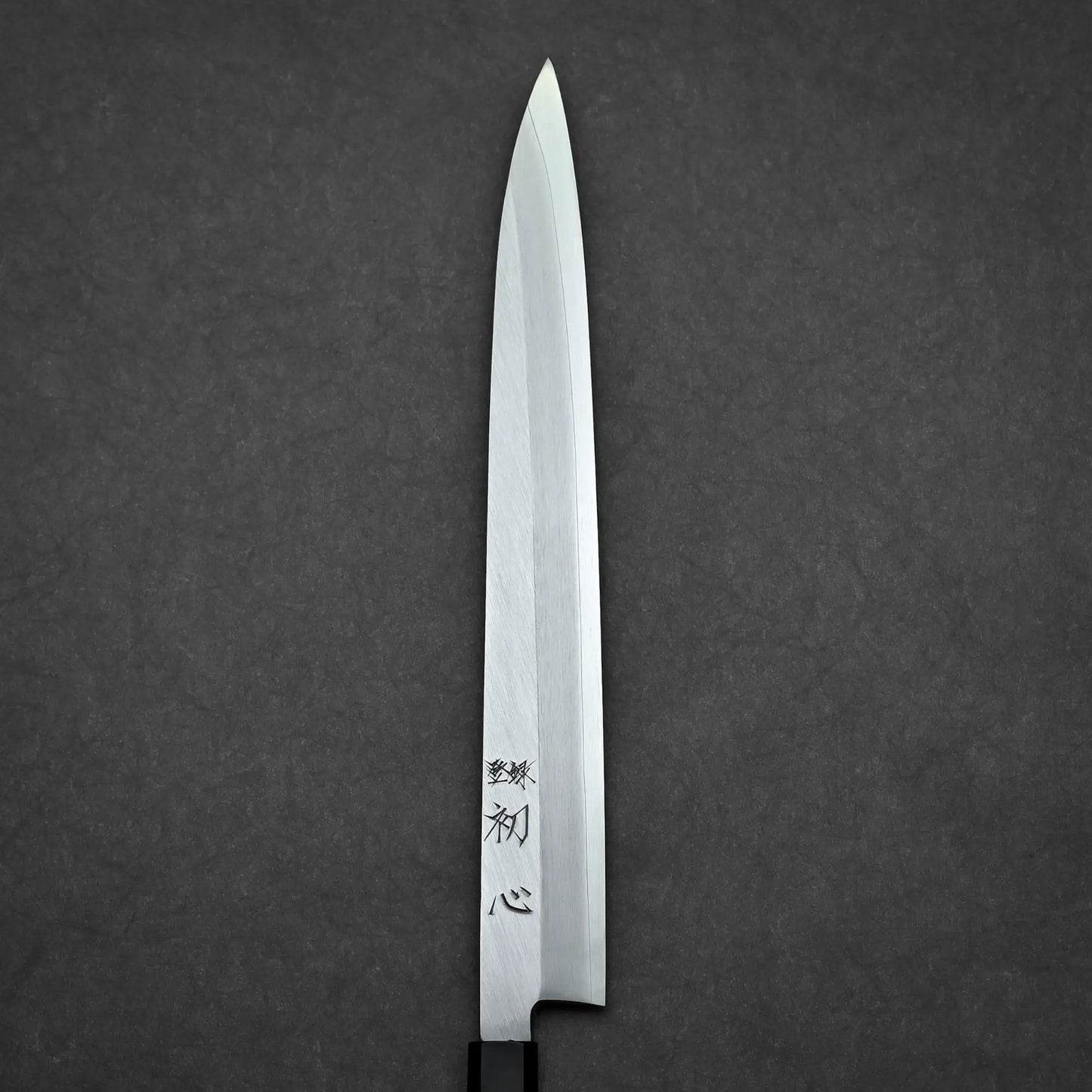 300mm Hatsukokoro Shirasagi ginsan yanagiba knife primary side view