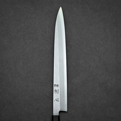 300mm Hatsukokoro Shirasagi ginsan yanagiba knife primary side view