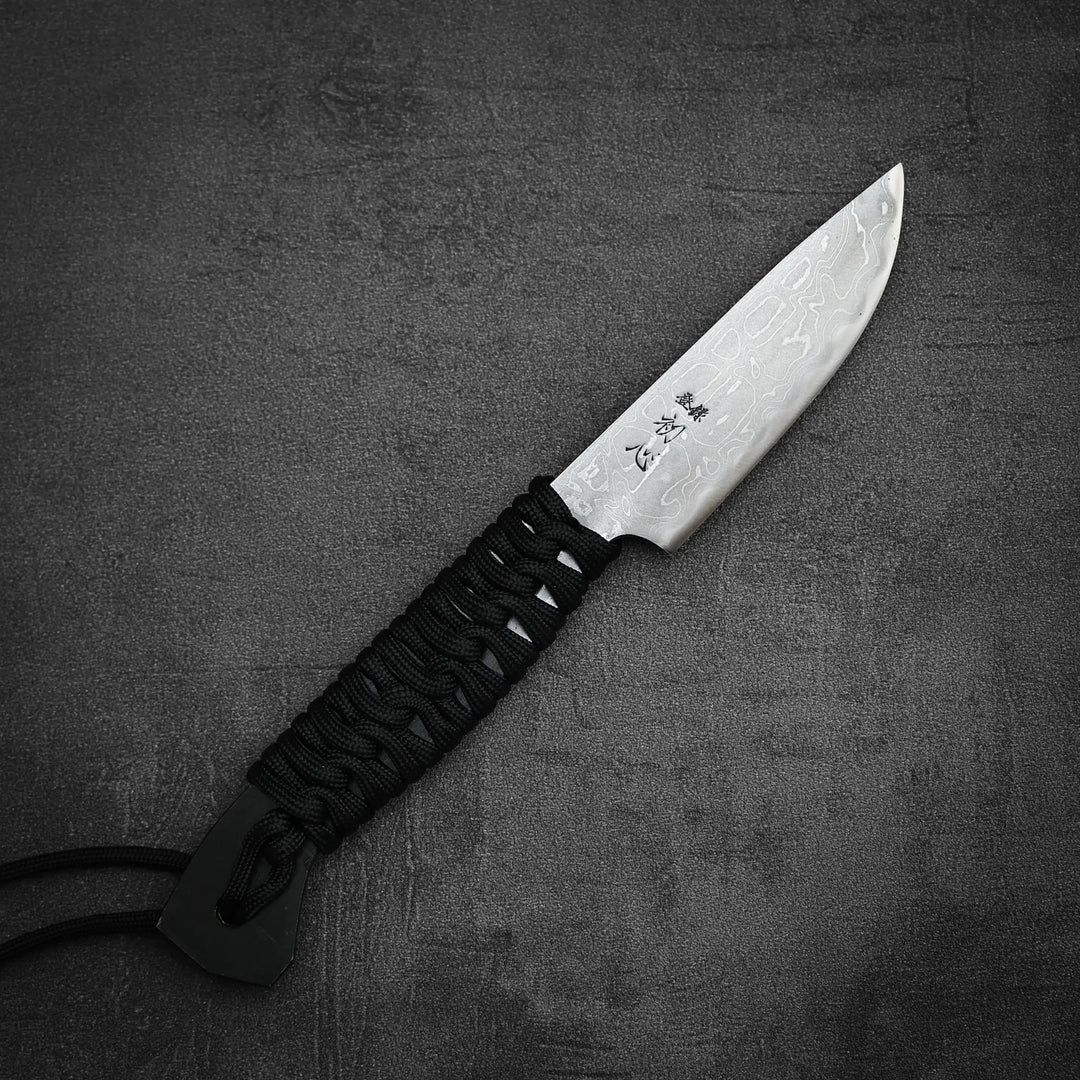 Hatsukokoro shirogami#2 damascus outdoor knife – Zahocho Knives Tokyo