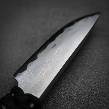 Hatsukokoro shirogami#2 damascus outdoor knife – Zahocho Knives Tokyo