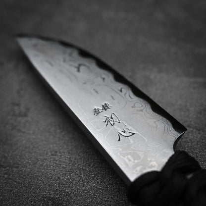 Hatsukokoro shirogami#2 damascus outdoor knife