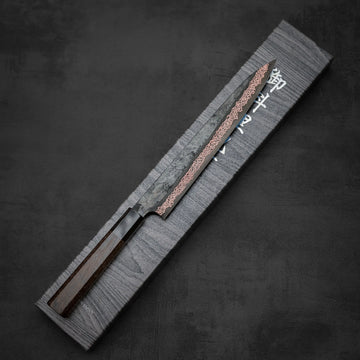 Kumakoro Hatsukokoro Yorokobi SLD kurouchi copper damascus sujihiki 240mm