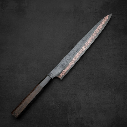 Hatsukokoro Yorokobi SLD kurouchi copper damascus sujihiki 240mm