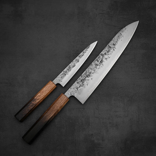 Tsunehisa nashiji SLD gyuto 240mm and petty 140mm knife set