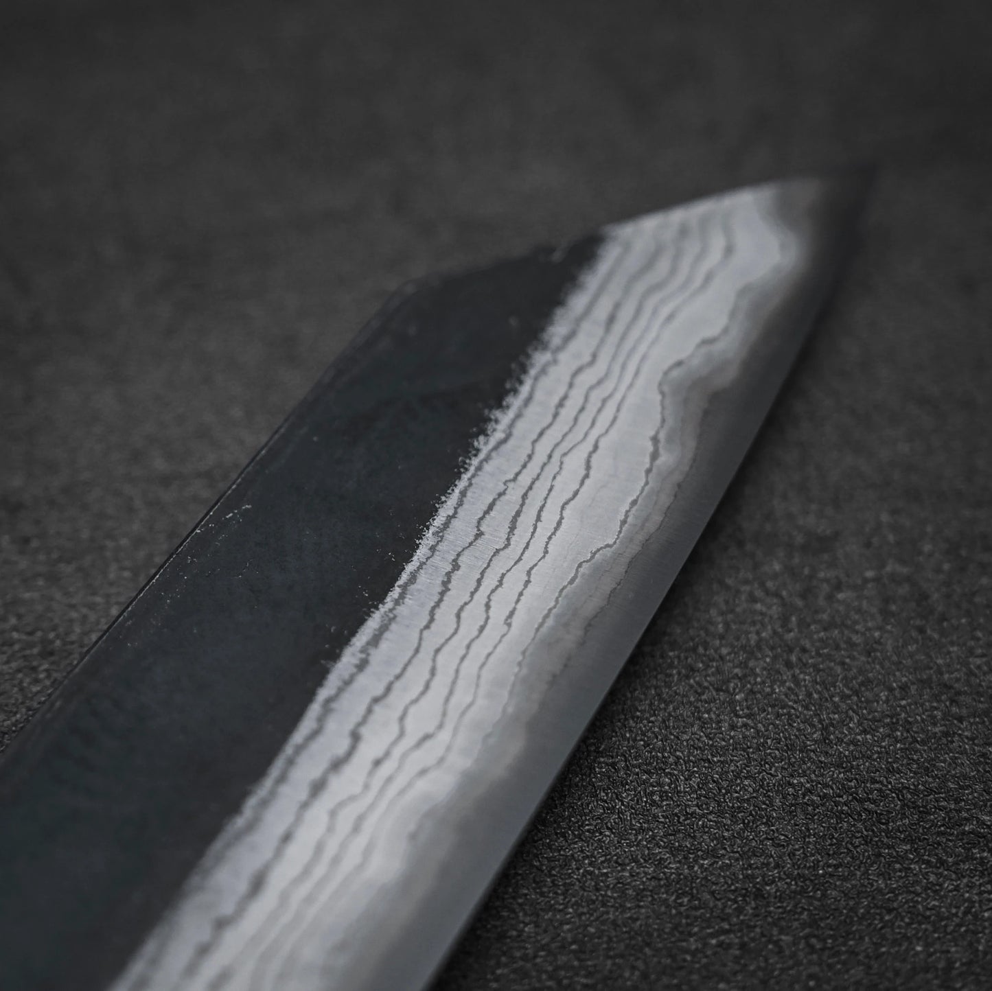 Hatsukokoro Kumokage kurouchi damascus aogami#2 bunka 180mm