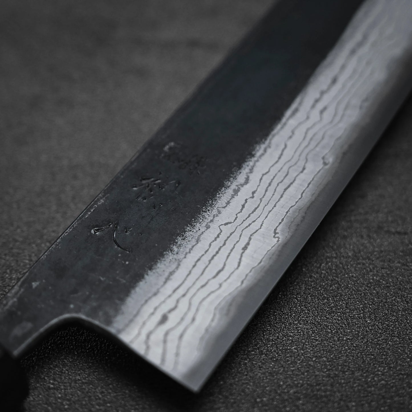 Hatsukokoro Kumokage kurouchi damascus aogami#2 bunka 180mm