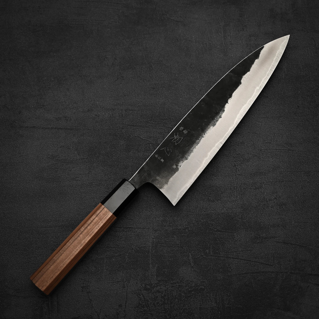 korokerokuro ② Hatsukokoro Kurokaze kurouchi shirogami#2 gyuto 210mm – Zahocho