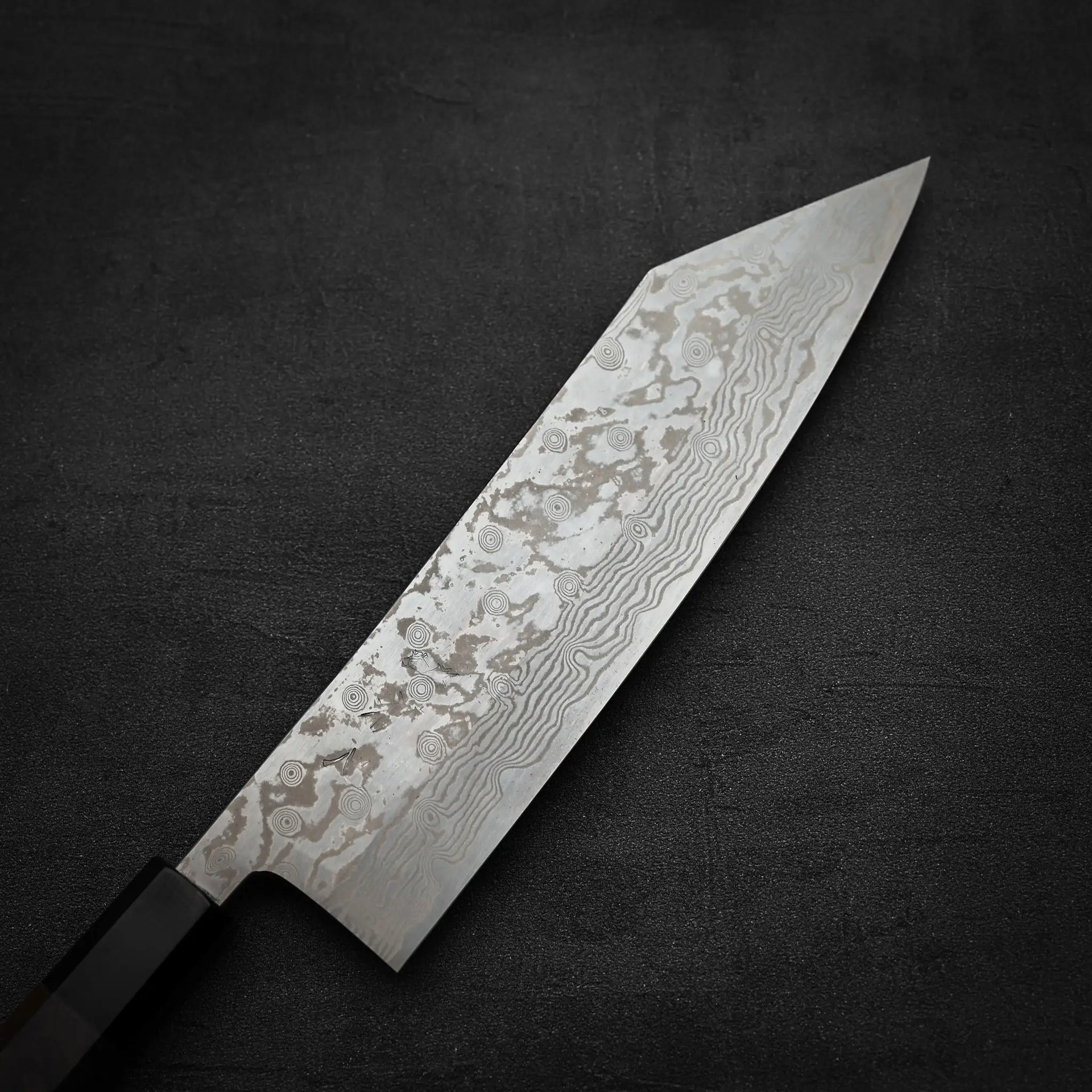 doorzo様日野浦司作 ステンレス成層ATS34 Santoku 170mm Hatsukokoro Ginga34 Damascus 7
