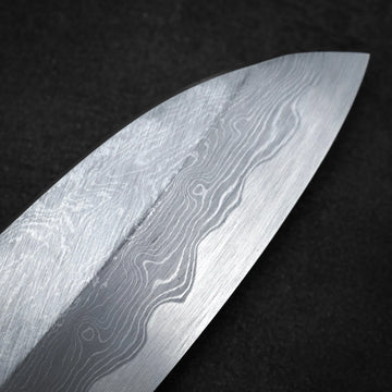 Nakagawa aogami#1 damascus santoku 180mm – Zahocho Knives Tokyo
