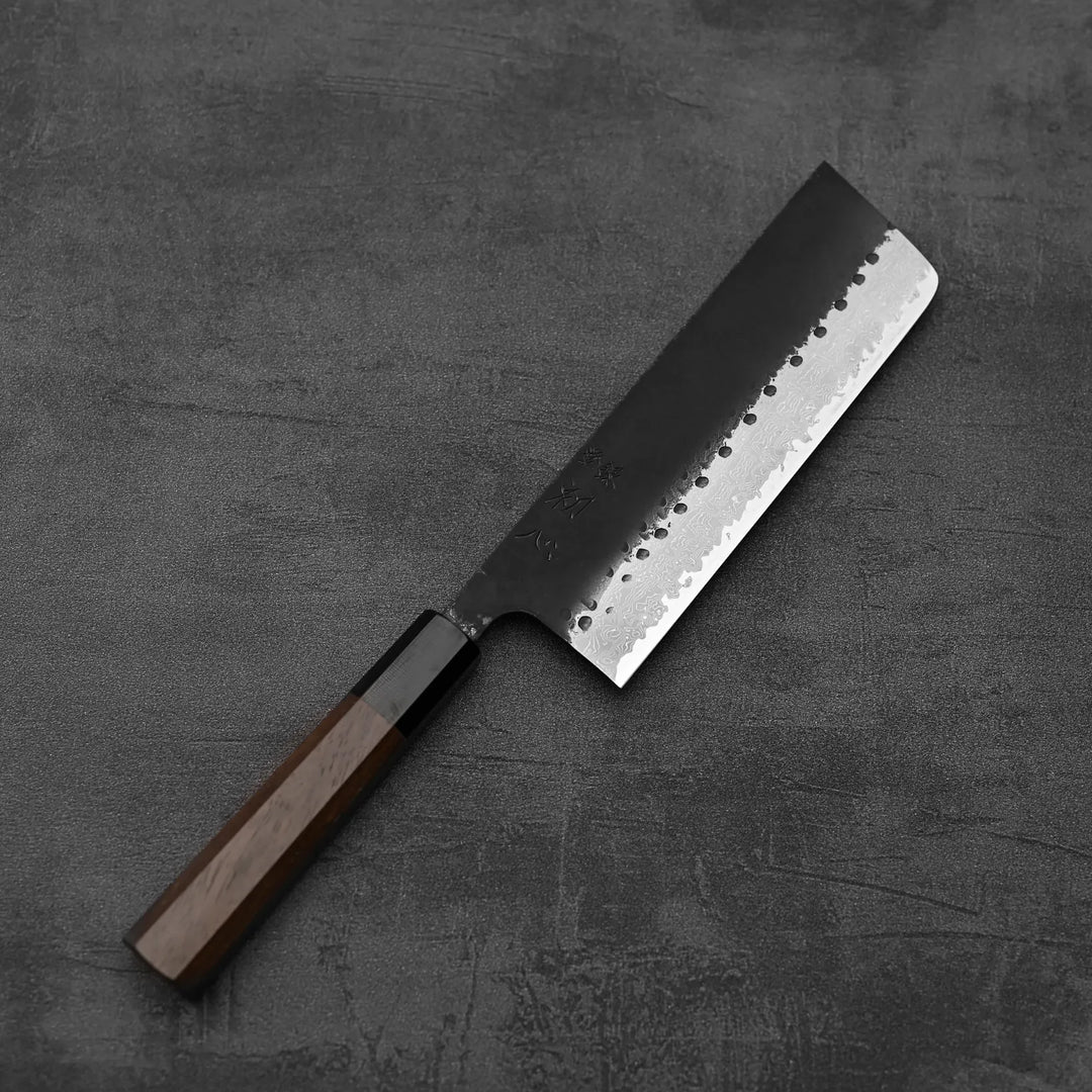 Hatsukokoro Shinkiro kurouchi damascus AS nakiri 165mm – Zahocho