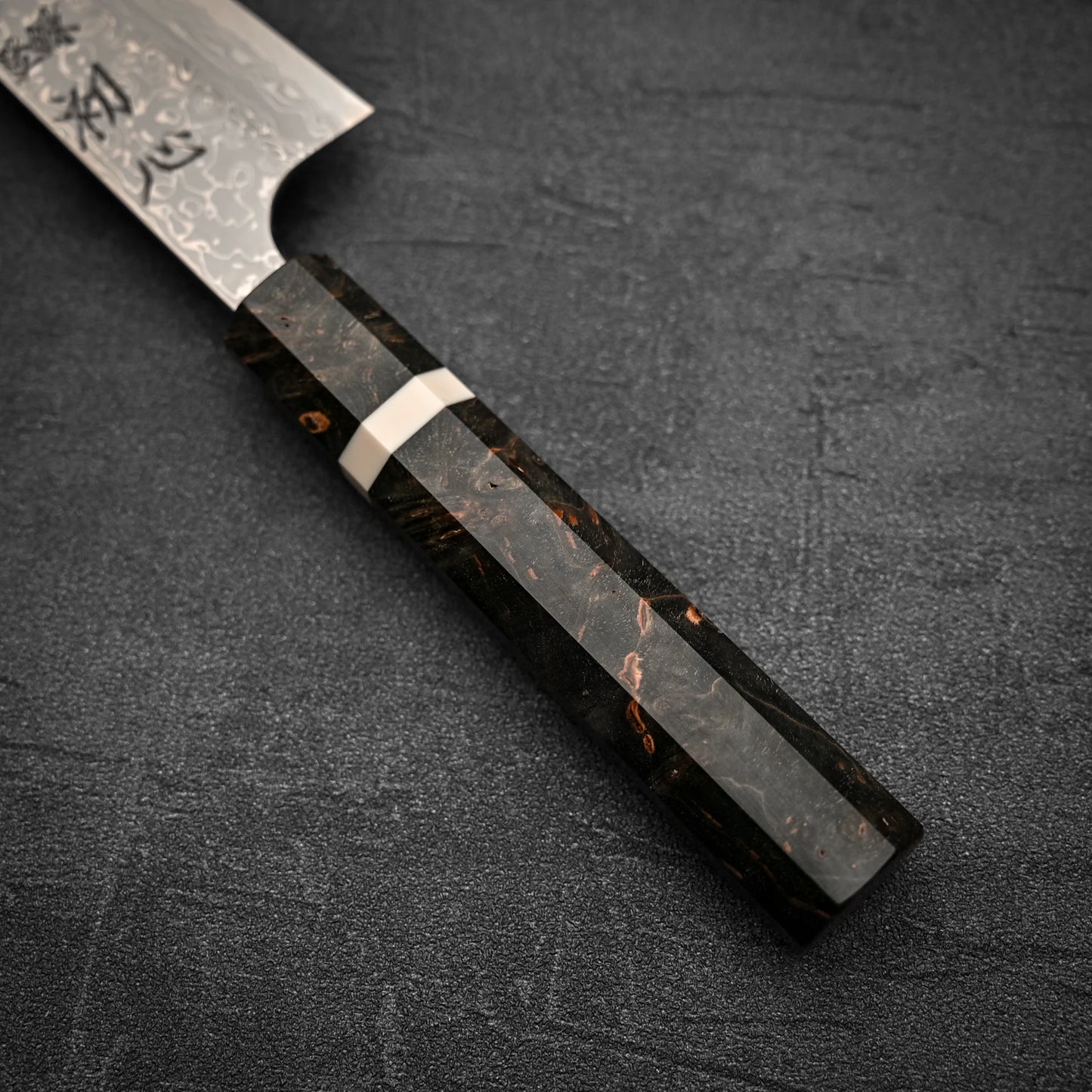 Hatsukokoro x Yauji damascus aogami#2 single bevel petty knife 150mm
