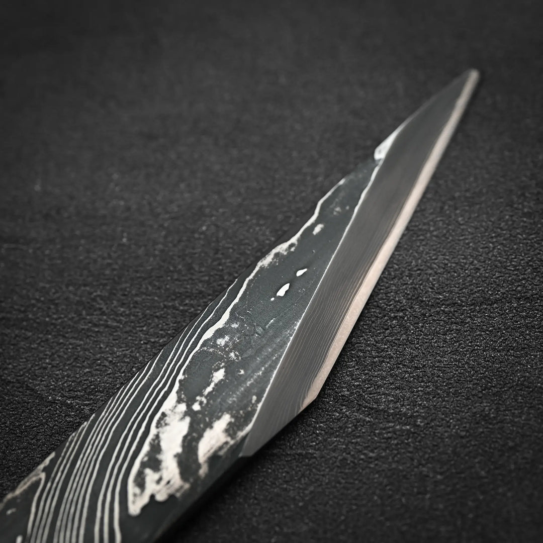 Yoshihide Masuda kurozome damascus shirogami#2 kiridashi 70mm
