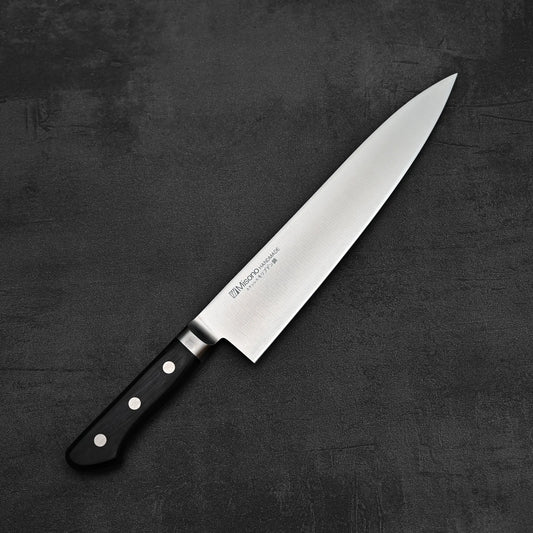 Top down view of Misono molybdenum steel series gyuto knife 240mm