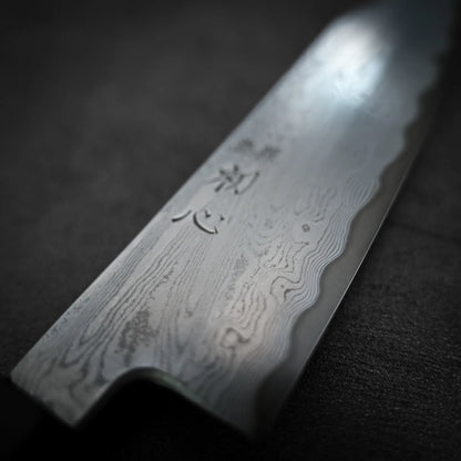 Nakagawa aogami#1 damascus bunka 180mm - etched