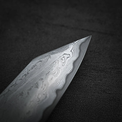 Nakagawa aogami#1 damascus bunka 180mm - etched