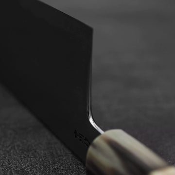 Nakagawa bokashi shirogami#1 flat bunka 180mm – Zahocho Knives Tokyo