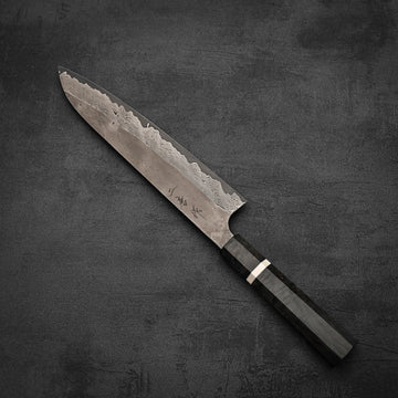 Nigara Kurozome damascus ginsan gyuto 240mm – Zahocho Knives Tokyo