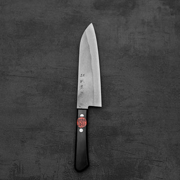 Shigeki Tanaka nashiji damascus VG10 santoku – Zahocho Knives Tokyo